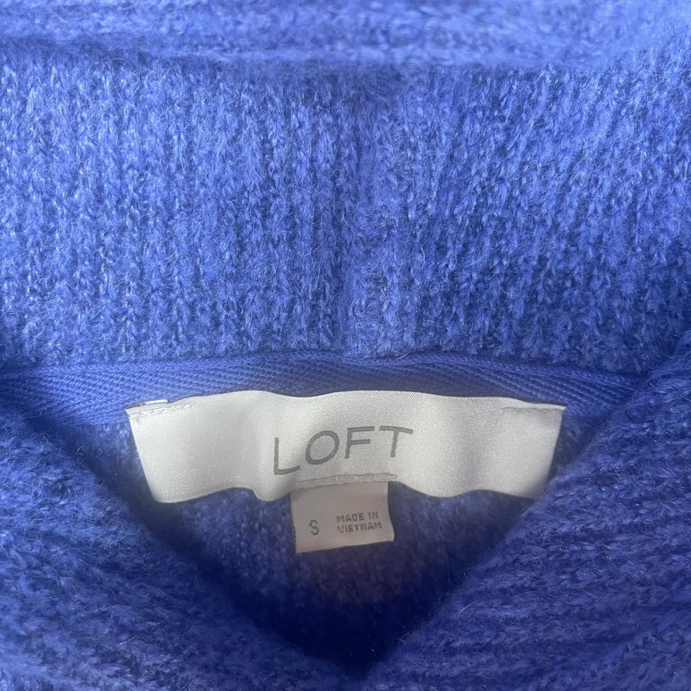 LOFT Knit Hooded Sweater Pullover Small - Picture 2 of 7